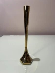Otto Rasmussen for Design Asmussen Heavy Brass Vase w/ 24K Gold Plate DENMARK - Picture 1 of 9
