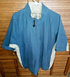 Pullover impermeabile Garment Co uomo manica corta media giacca golf 1/2 zip - Foto 1 di 5