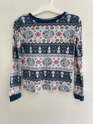 Disney Frozen Unisex Niño Olaf Muñeco de Nieve Isla Justa Algodón Manga Larga PJ Top Azul 6 Foto 1 de 4