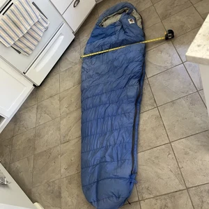 Vintage the North Face Down Mummy Sleeping Bag Made in USA 84” X 26” & bag - Picture 1 of 5