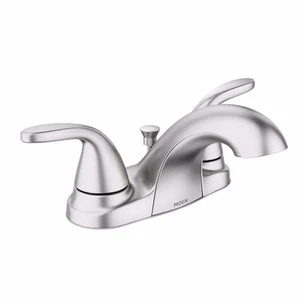 Grifo de baño de dos manijas Moen Adler 84603SRN - níquel cepillado resistente a manchas - Imagen 1 de 6