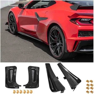 Carbon Fiber Front Rear Wheel Mud Flap Guard Fender For Corvette C8 Z06 E-Ray - Picture 1 of 13