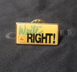 Vintage State Farm  Insurance Write Right  Lapel Hat Pin 1" Agent Advertisement - Picture 1 of 2