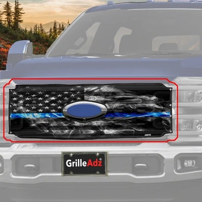 2024 2025 FORD SUPER DUTY Narrow Thin Blue Line Bug Screen 902-41 - Image 1 of 4