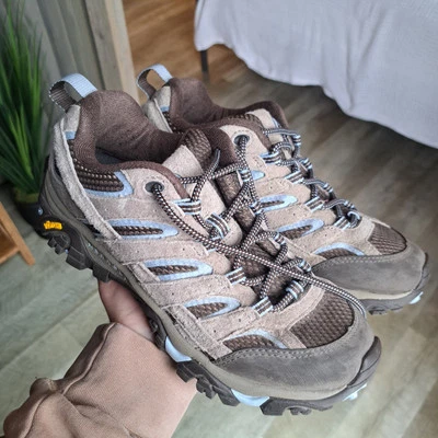Merrell Talla 8.5 Moab 2 Vent Marrón Azul J99764 Gamuza Senderismo Trail Zapatos Para Mujer Foto 1 de 4