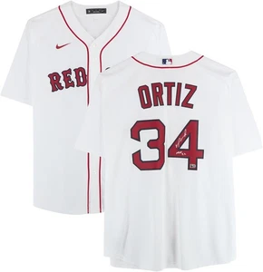David Ortiz Boston Red Sox signiertes weißes Nike Replica Trikot mit "HOF 22" Insc - Bild 1 von 5