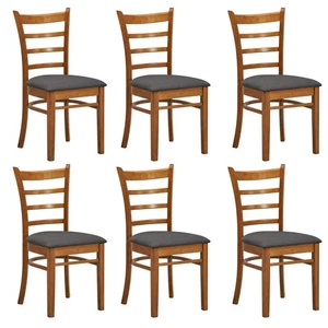 NEW Urban Styling Linaria Dining Chair Set X-back Walnut 6pc - Picture 1 of 3