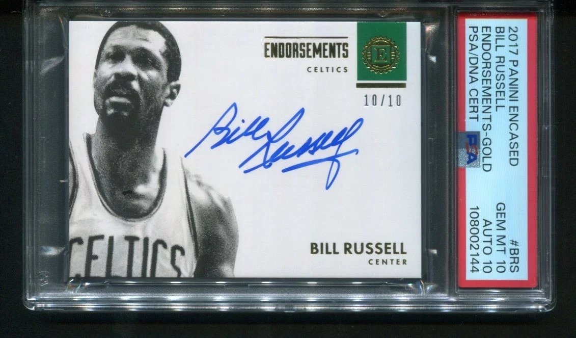 Bill Russell Autographed Basketball Trading Cards for sale | eBay