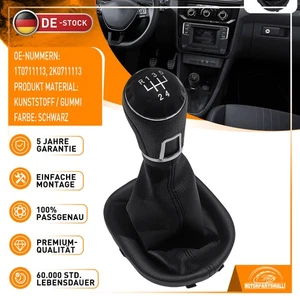 Schaltmanschette + Schaltknauf für VW Touran + Caddy 3 2K III mit Rahmen 5 Gang - Bild 1 von 16