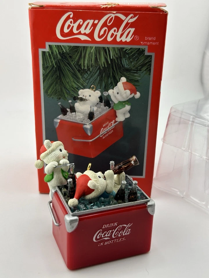 1994 Enesco Christmas Ornament I Can Bearly Wait 6th in Coca-cola Series
