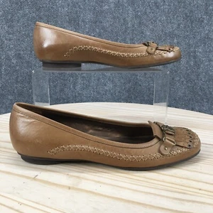 Naturalizer Shoes Womens 7.5 M Ballet Flats Brown Leather Slip On Casual Comfort - Picture 1 of 15