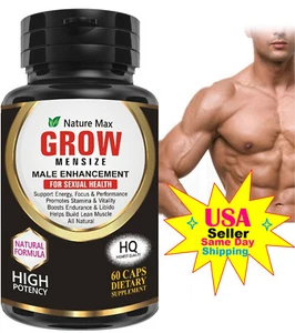 Grow - Male Enhancement Pills Stamina Performance & Energy Capsules for Men 60ct - Picture 1 of 6