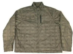 Brave Soul Jacket Men's Size L Full Zip Brown Plaid Lined Quilted Winter Skiing - Picture 1 of 5