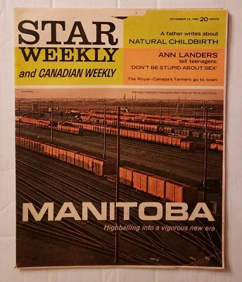 Canadian Star Weekly **Supplement Only** Nov 16 1963 Manitoba Special 20pgs - Image 1 of 4