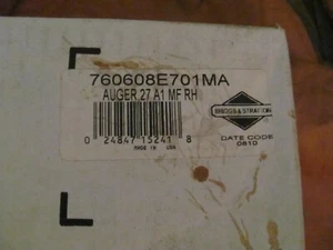 Barrenador soplador de nieve Briggs and Stratton 760608E701MA sección 27 A1 MF RH - Imagen 1 de 3