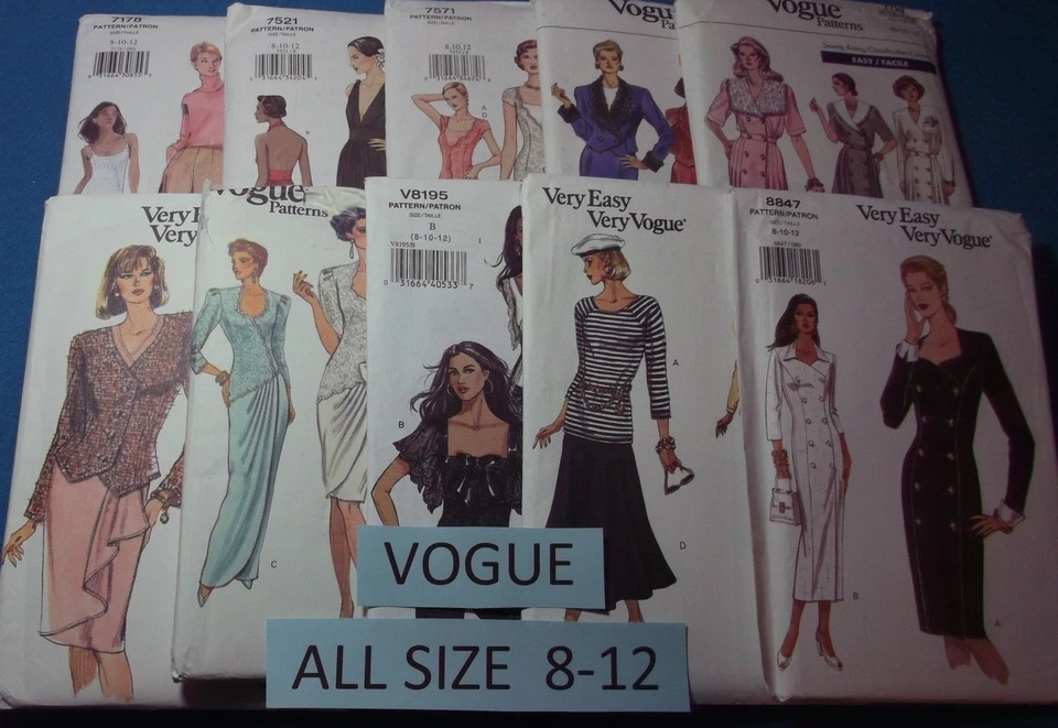 Vogue Patterns (W) ~ ALL Patterns are Size 8-12 * ~ * ~ * ~ * ~ * Listing 9312 - Image 1 of 1