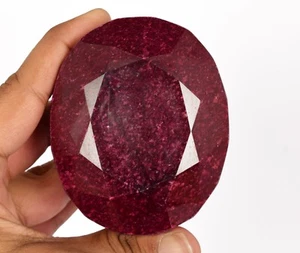 Natural Big Size Red Ruby 2044.0 Ct. Fine Oval Cut Loose Gemstone BC-963 - Picture 1 of 4