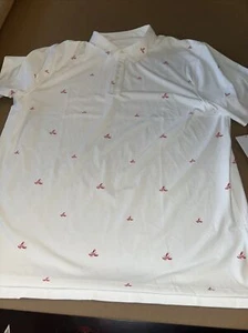 Nike lobster Golf Shirt Mens Large Pattern All Over Print White Red DH0945-100 - Picture 1 of 5