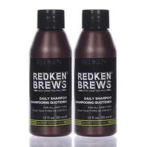 Redken Brews Daily Shampoo 1.7oz/50ml TRAVEL SET OF 2 - Picture 1 of 1