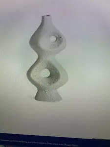 Jonathan Adler Ronchamp CHARLES Vase Whitestone With Lava Glaze Brand NEW in Box - Picture 1 of 1