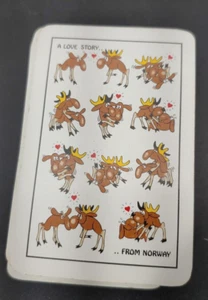 Naughty Moose Playing Cards Souvenir, A Love Story from Norway 52 Cards & Jokers - Picture 1 of 6