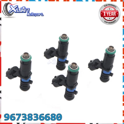 Inyector de combustible nuevo para Peugeot 301 1.6L 9673836680 para Citroen C4 1.6L 4 piezas Foto 1 de 4