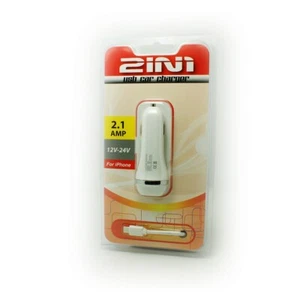 Adaptador de cargador de CC automático para automóvil de 2,1 amperios y cable de sincronización de datos USB para LG K10 (2018) - Imagen 1 de 3