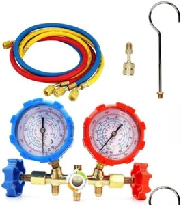 R134 manometer, refrigeration manifold gauge set, manifold gauge set diagnosis - Picture 1 of 5