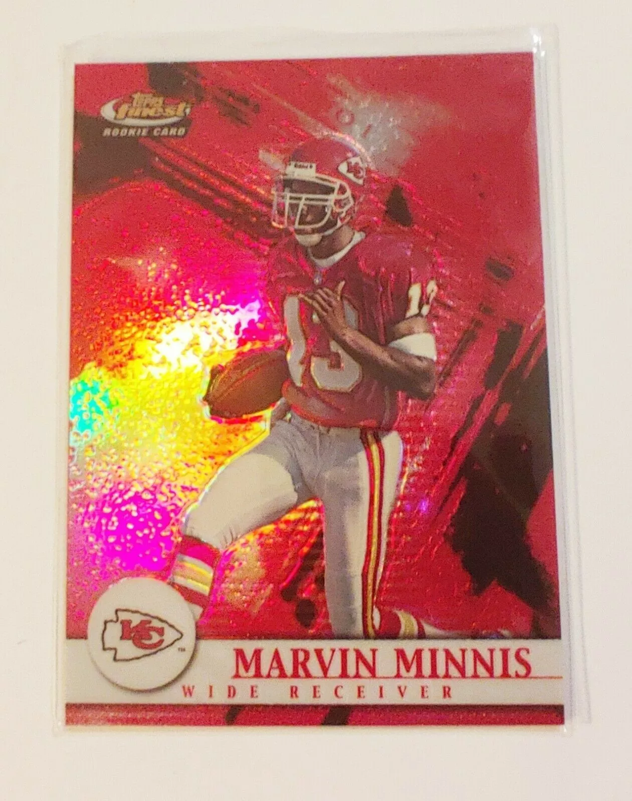 2001 Topps Finest Refractor 833/1000 SP #110 Marvin Snoop Minnis Rookie Chiefs