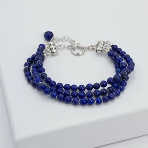 BRACCIALE IN ARGENTO 925 CON LAPISLAZZULI MULTIFILO AGRP 0125 - Foto 1 di 3