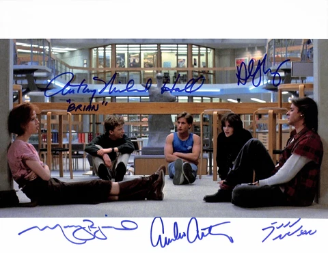 The Breakfast Club Main cast x5 signed 11x14 photo BAS (Grad Collection) Cover
