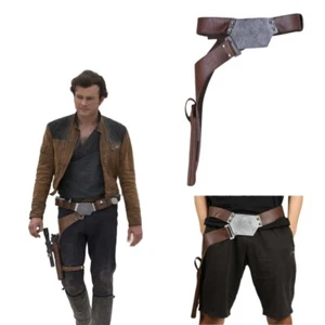 Xcoser Han Solo Belt Holste The Force Awakens Leather Mens Party Cosplay Props - Picture 1 of 12