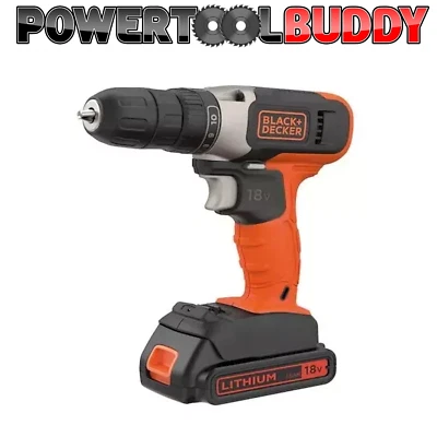 Black & Decker 18V Cordless Drill Driver 1 x 1.5ah Battery + Charger BCD001C1-GB - Image 1 of 4