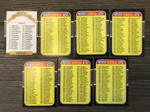 1987 Donruss Set (7) BASEBALL CHECKLIST CARDS COMPLETE SET Unmarked ** MINT ** - Picture 1 of 1