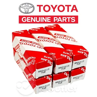 正品 丰田 6 件套 原始设备制造商 火花塞 适用于 Cressida Celica & Van -90919-01115 — 第 1/3 张图片