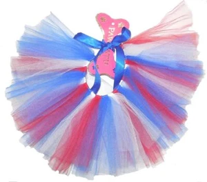 PAWPATU Tulle Tutu for Dogs or Cats, Small, Red/White/Blue - Picture 1 of 2
