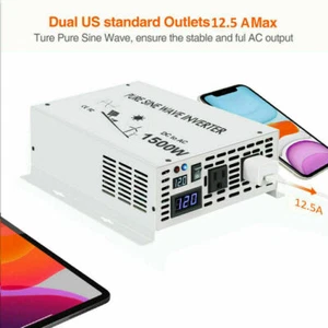 Inverter di potenza 1500 W 48V a 120/220V Generatore onde sinusoidali puro impianto solare domestico - Foto 1 di 7