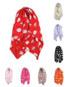 Damas Lámina de Plata Diseño de Roble Bufandas Impresas Mujeres Cuello Envolvente Bufanda de Playa de Verano - Imagen 1 de 12