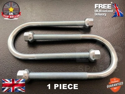 FORD TRANSIT MK7 MK8 LEAF SPRING U BOLT + LOCKNUT 1 2 3 LEAF SPRING 75MM PER 1x - Image 1 of 4