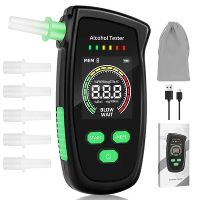 BEE&FLOWER BEEFLOWER Alkoholtester –Wiederaufladbarer Alkoholtester Polizeigenau, Tragba...