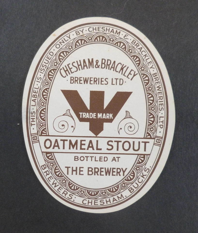 Beer Label, Chesham, Buckingham (Chesham & Brackley Breweries, Oatmeal Stout) - Image 1 of 1