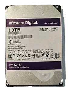 10TB hard drive — Western Digital WD101PURZ SATA 3.5" 6GB/s 5400RPM internal HDD - Picture 1 of 1