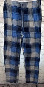 Perry Ellis Mens Pull On Drawstring Pajama Bottoms Blue Medium Poly - Picture 1 of 11