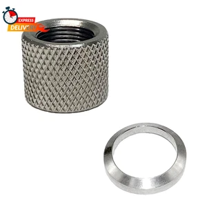 FSI 1/2" X28 Thread Protector (Aluminum) with 1/2-28 Crush Washer (Silver) - Picture 1 of 12