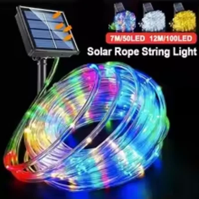 LED Solar String Lights Waterproof Tube Rope Lamp Outdoor Garden Holiday Decor - Image 1 of 4