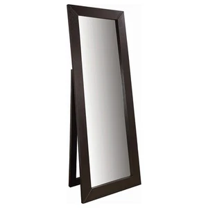 900453 Beveled Frame Floor Mirror Dark Cappuccino - Picture 1 of 3