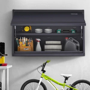Metall-Aufbewahrungsschrank, 120 Pfund Tragfähigkeit pro Regal, 20 Zoll hoch Wandmontage Po - Bild 1 von 9
