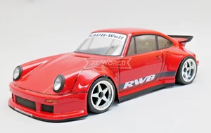CUERPO RC 1/10 Carcasa PORSCHE 930 TURBO RWB Carrocería 200mm -CLARO- - Imagen 1 de 18