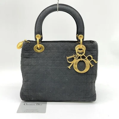 Auténtico bolso de mano Christian Dior Lady Dior de nailon con tarjeta NS110976 Foto 1 de 4