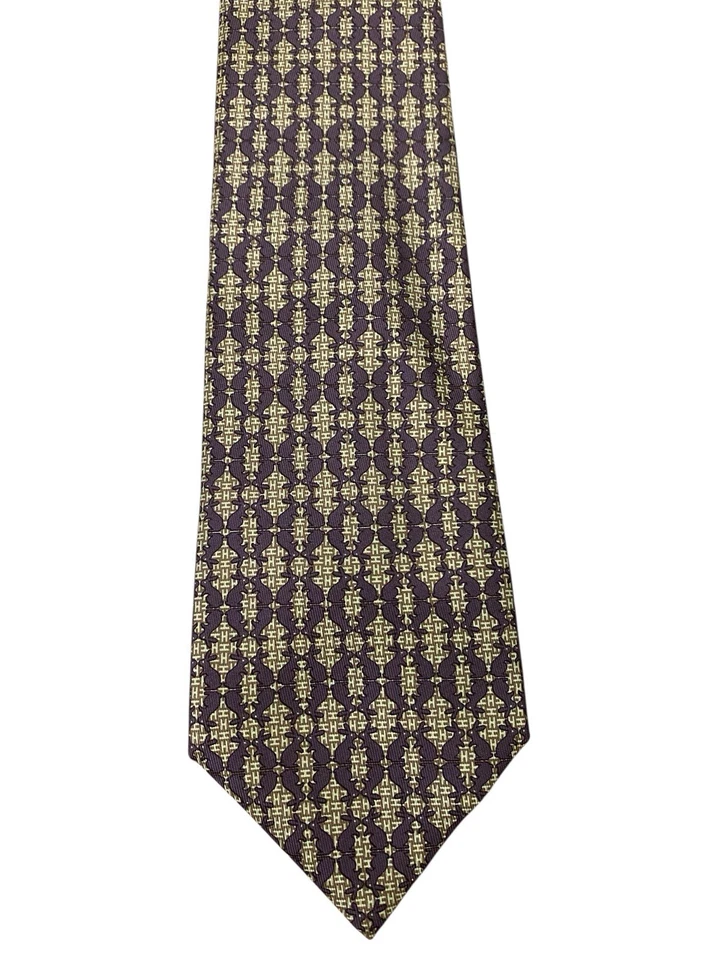 Gravata Hermes~Verde+Multi~Coelhos~"H"~100% Seda~#5516UA~Feita na França~58" - Imagem 1 de 4